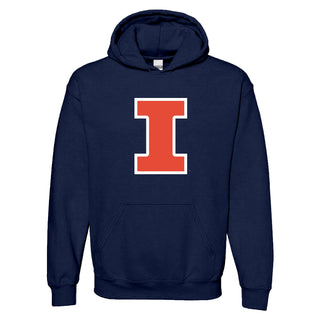 University of Illinois Fighting Illini Primary Logo Cotton Hoodie - Navy