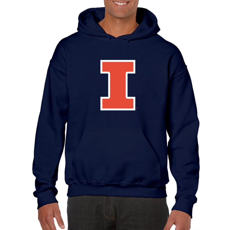 University of Illinois Fighting Illini Primary Logo Cotton Hoodie - Navy