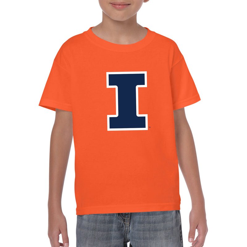 University of Illinois Fighting Illini Primary Logo Cotton Youth T-Shirt - Orange