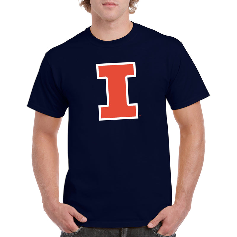 University of Illinois Fighting Illini Primary Logo Cotton T-Shirt - Navy