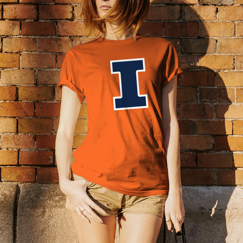 University of Illinois Fighting Illini Primary Logo Cotton T-Shirt - Orange