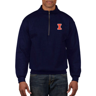 University of Illinois Fighting Illini Primary Logo 1/4 Zip  - Navy