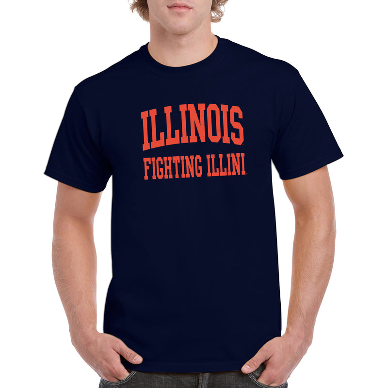 Illinois Fighting Illini 100% Cotton Unisex Tee - S