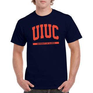 Illinois Fighting Illini Initial Arch T-Shirt - Navy