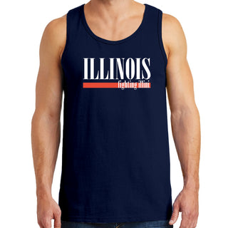 University of Illinois Fighting Illini Boldline Basic Cotton Tank Top - Navy