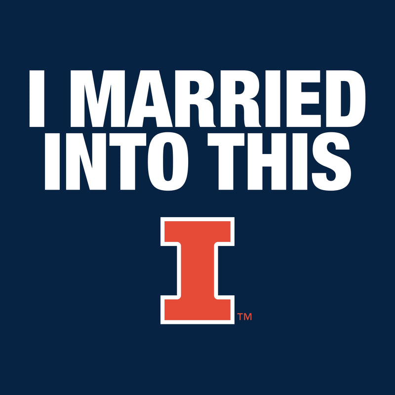 University of Illinois Fighting Illini I Married Into This Women's Short Sleeve T-Shirt - Navy