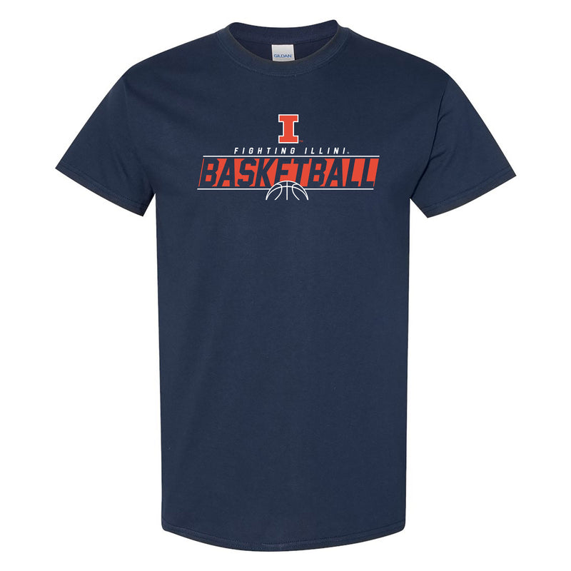 Illinois Fighting Illini Basketball Charge T-Shirt - Navy