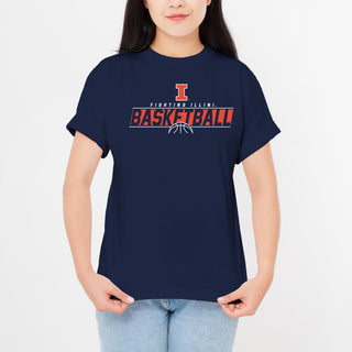 Illinois Fighting Illini Basketball Charge T-Shirt - Navy