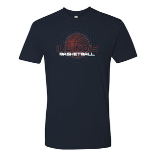 Illinois Basketball Rezzed - Premium Cotton Tee - Midnight Navy