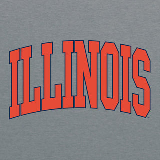 University of Illinois Fighting Illini Mega Arch T-Shirt - Graphite Heather