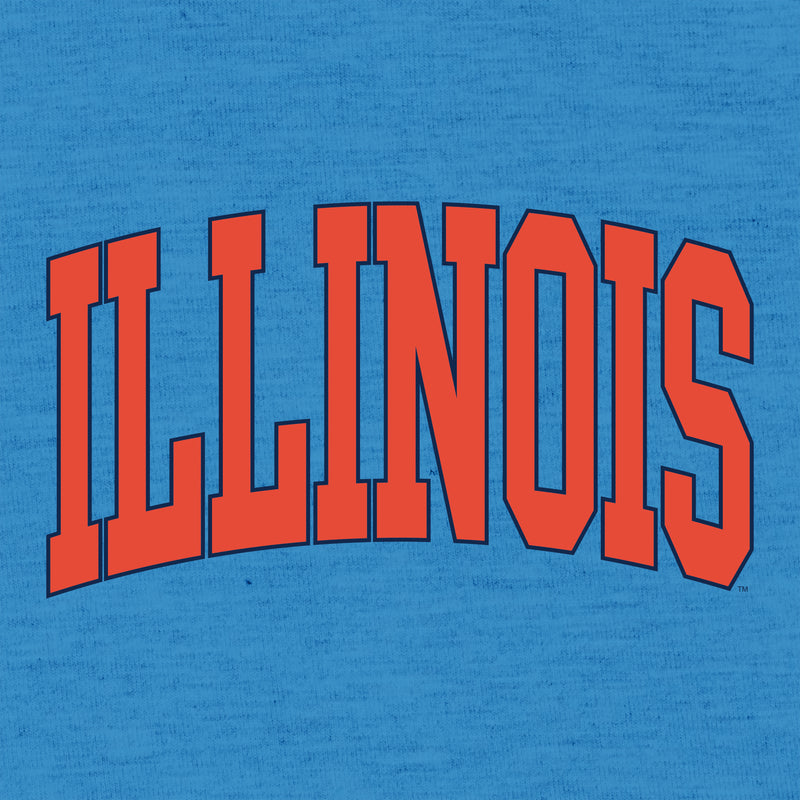 University of Illinois Fighting Illini Mega Arch T-Shirt - Heather Sapphire