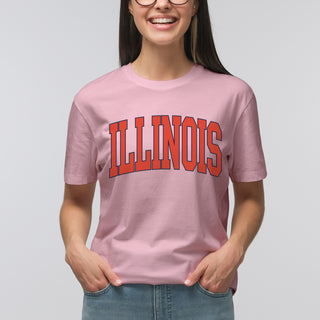 University of Illinois Fighting Illini Mega Arch T-Shirt - Light Pink