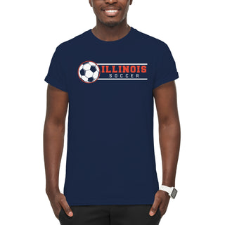 Illinois Fighting Illini Soccer Spotlight T Shirt - Navy