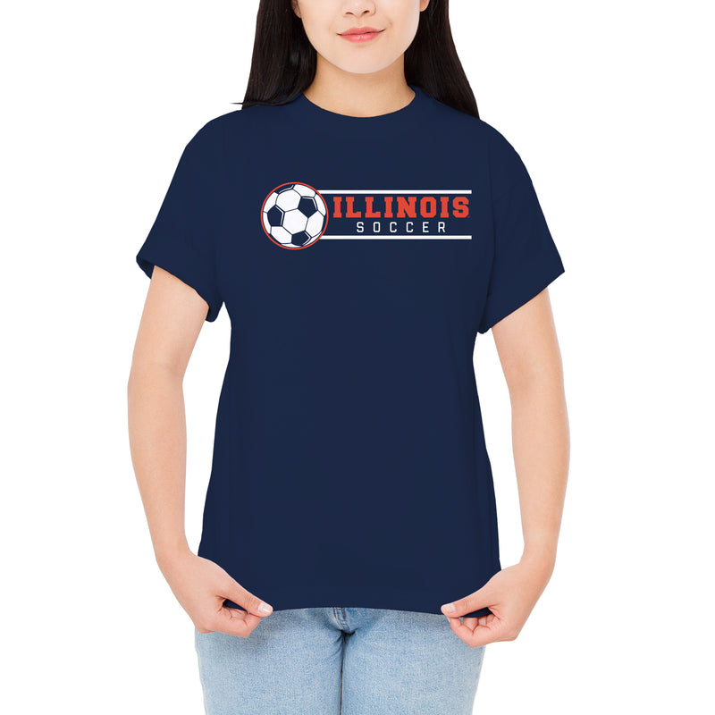 Illinois Fighting Illini Soccer Spotlight T Shirt - Navy