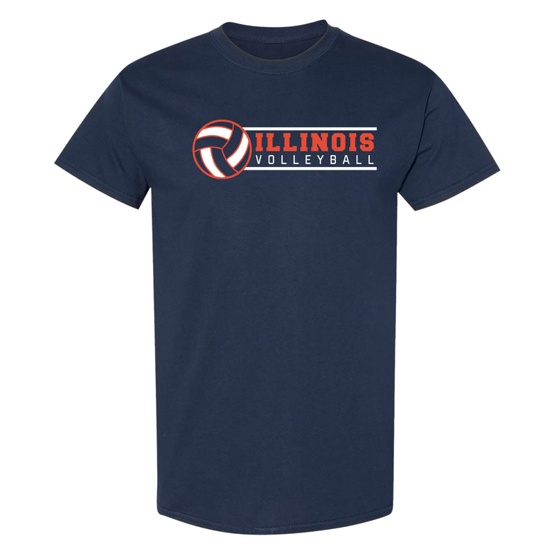 Illinois Fighting Illini Volleyball Spotlight T Shirt - Navy