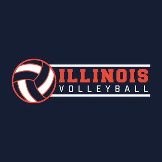 Illinois Fighting Illini Volleyball Spotlight T Shirt - Navy