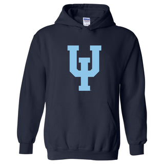 Upper Iowa University Peacocks Primary Logo Heavy Blend Hoodie - Navy