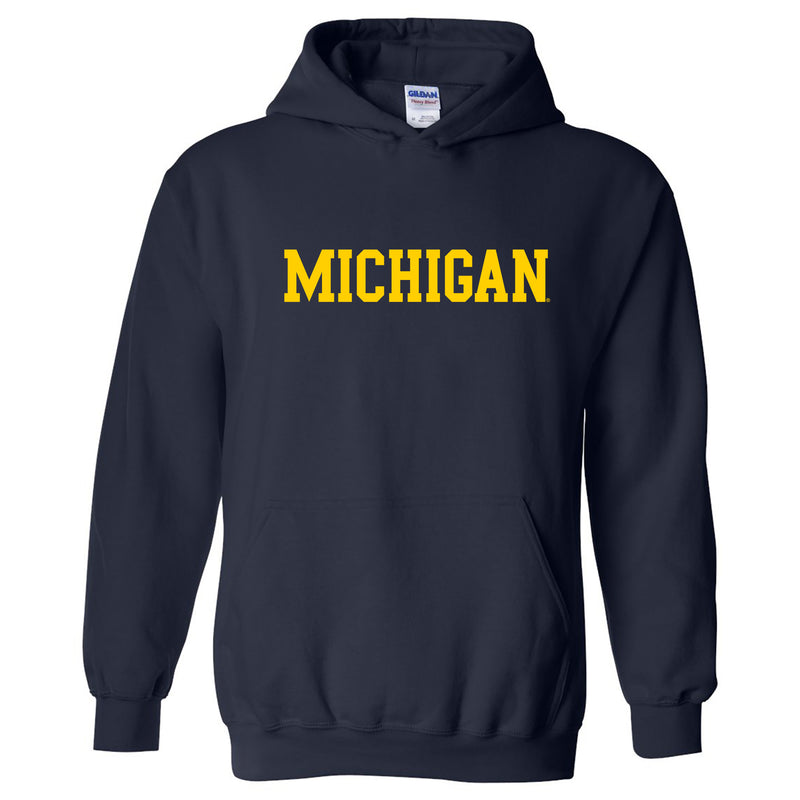University of Michigan Wolverines Basic Block Hoodie - Navy