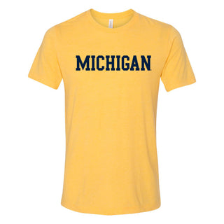 UGP Block Michigan Canvas Triblend T-Shirt - Yellow Gold Triblend