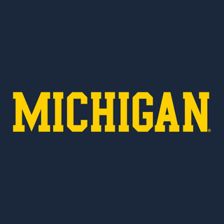 Basic Block University of Michigan Next Level Premium Short Sleeve T Shirt - Midnight Navy