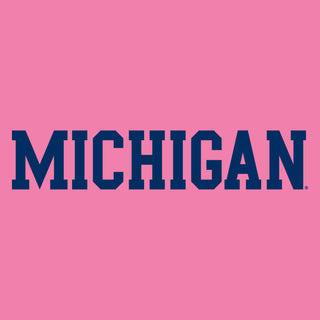 Michigan Wolverines Basic Block Youth T Shirt - Azalea