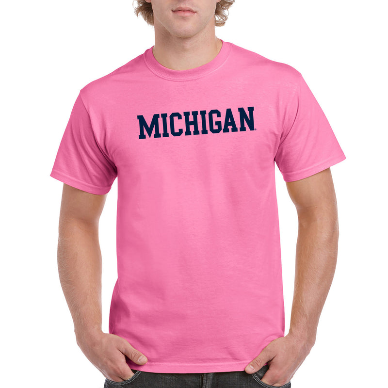 University of Michigan Wolverines Basic Block T-Shirt - Azalea