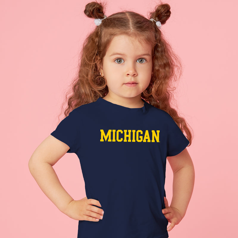 UGP Block Michigan Toddler Tee - Navy