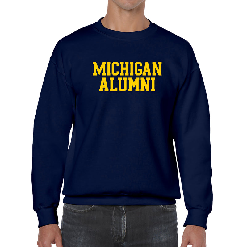 University of Michigan Alumni Heavy Blend Crew Sweatshirt - Navy