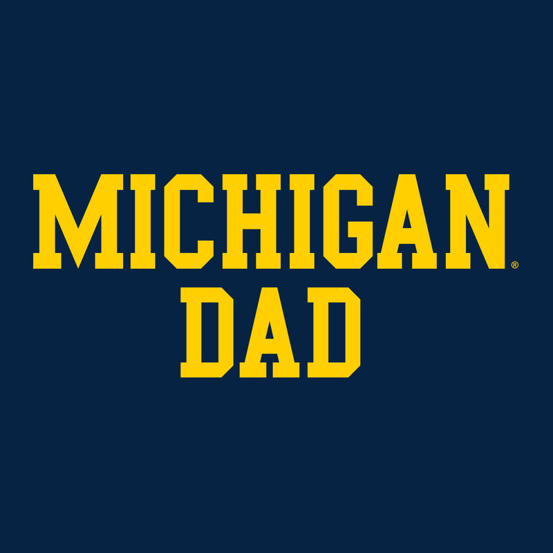 University of Michigan Wolverines Basic Block Dad T-Shirt - Navy