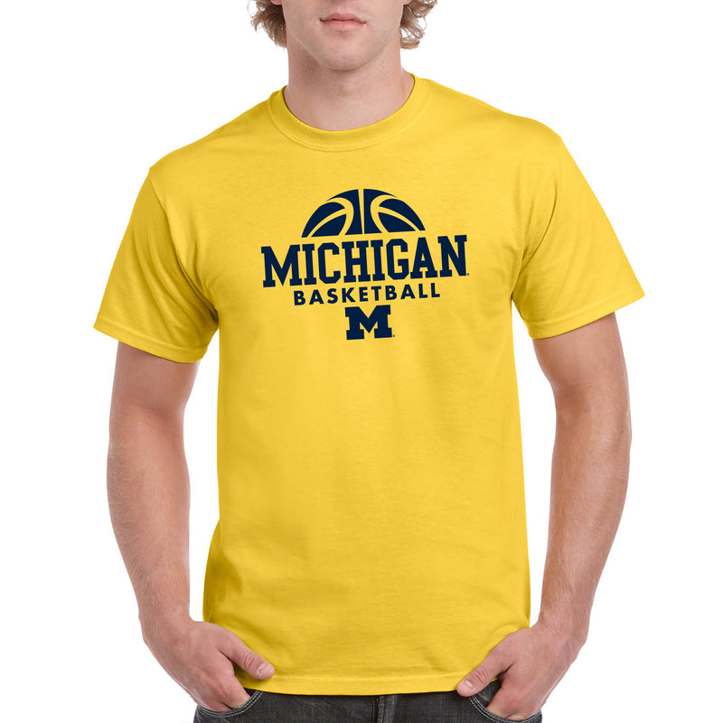 Basketball Hype Michigan Basic Cotton Short Sleeve T Shirt - Maize