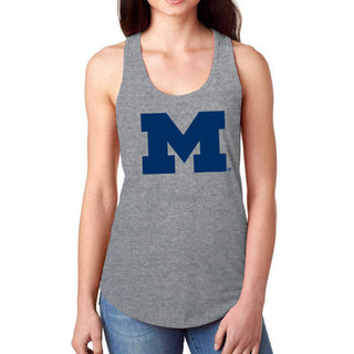 University of Michigan Wolverine's Primary Logo Womens Racerback Tank - Heather Grey