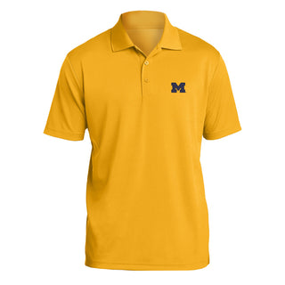 Block M Primary Logo University of Michigan Polo - Gold