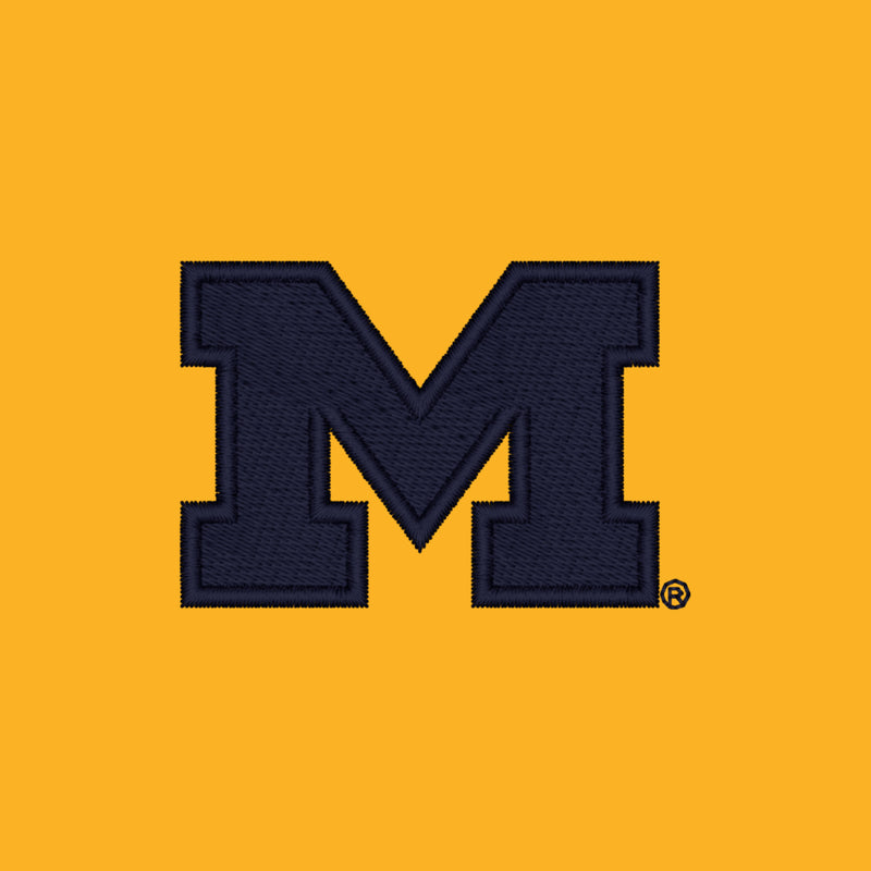 Block M Primary Logo University of Michigan Polo - Gold