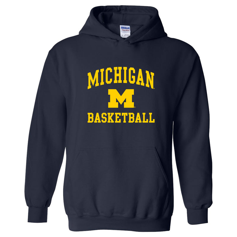 University of Michigan Wolverines Arch Logo Basketball Hoodie - Navy