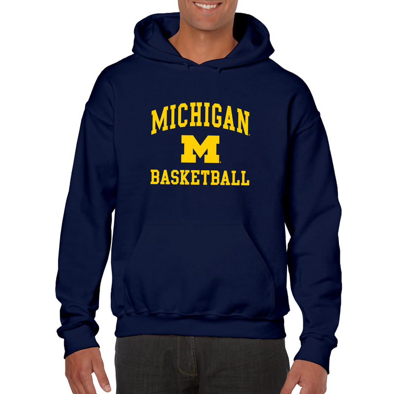 University of Michigan Wolverines Arch Logo Basketball Hoodie - Navy