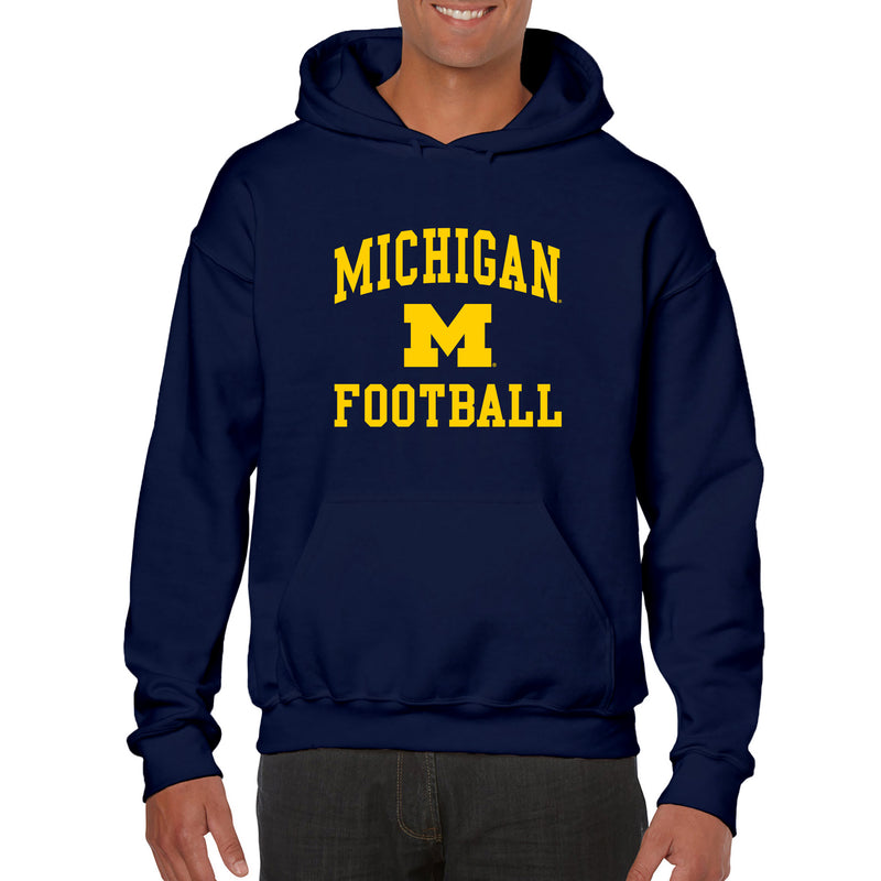 University of Michigan Wolverines Arch Logo Football Hoodie - Navy