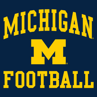 University of Michigan Wolverines Arch Logo Football Hoodie - Navy