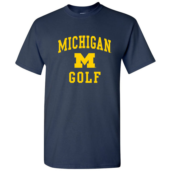 Arch Logo Golf University of Michigan Basic Cotton Short Sleeve T
