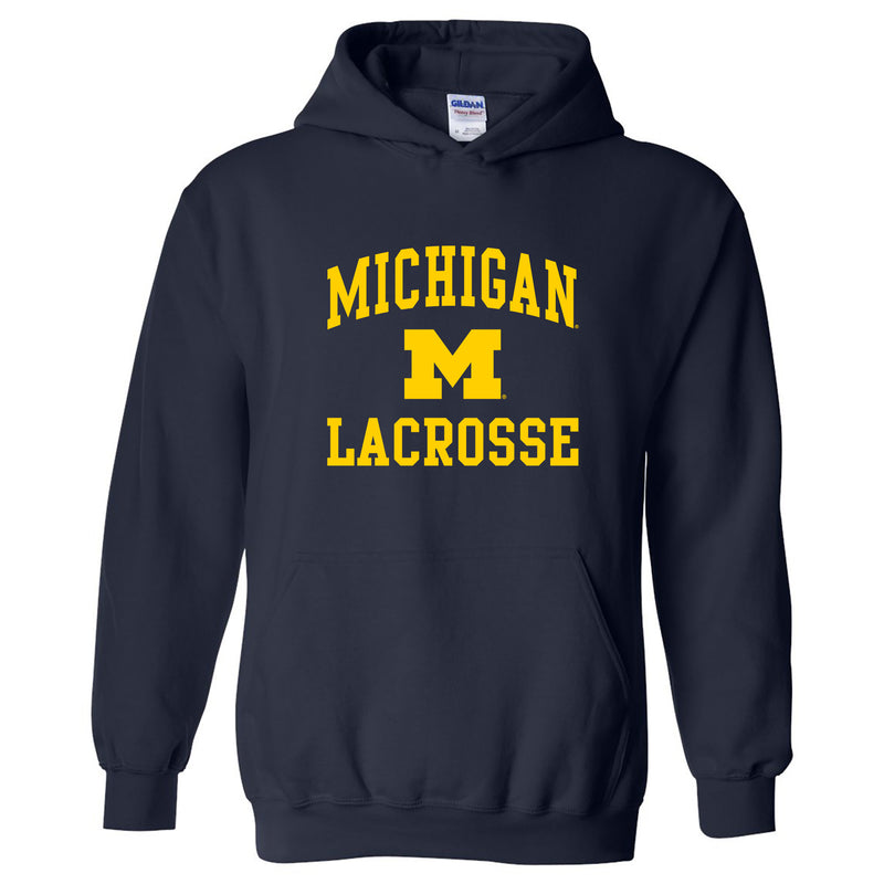 University of Michigan Wolverines Arch Logo Lacrosse Hoodie - Navy