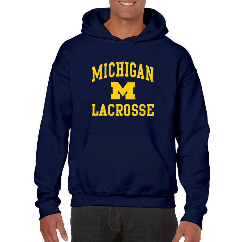 University of Michigan Wolverines Arch Logo Lacrosse Hoodie - Navy