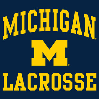 University of Michigan Wolverines Arch Logo Lacrosse Long Sleeve - Navy