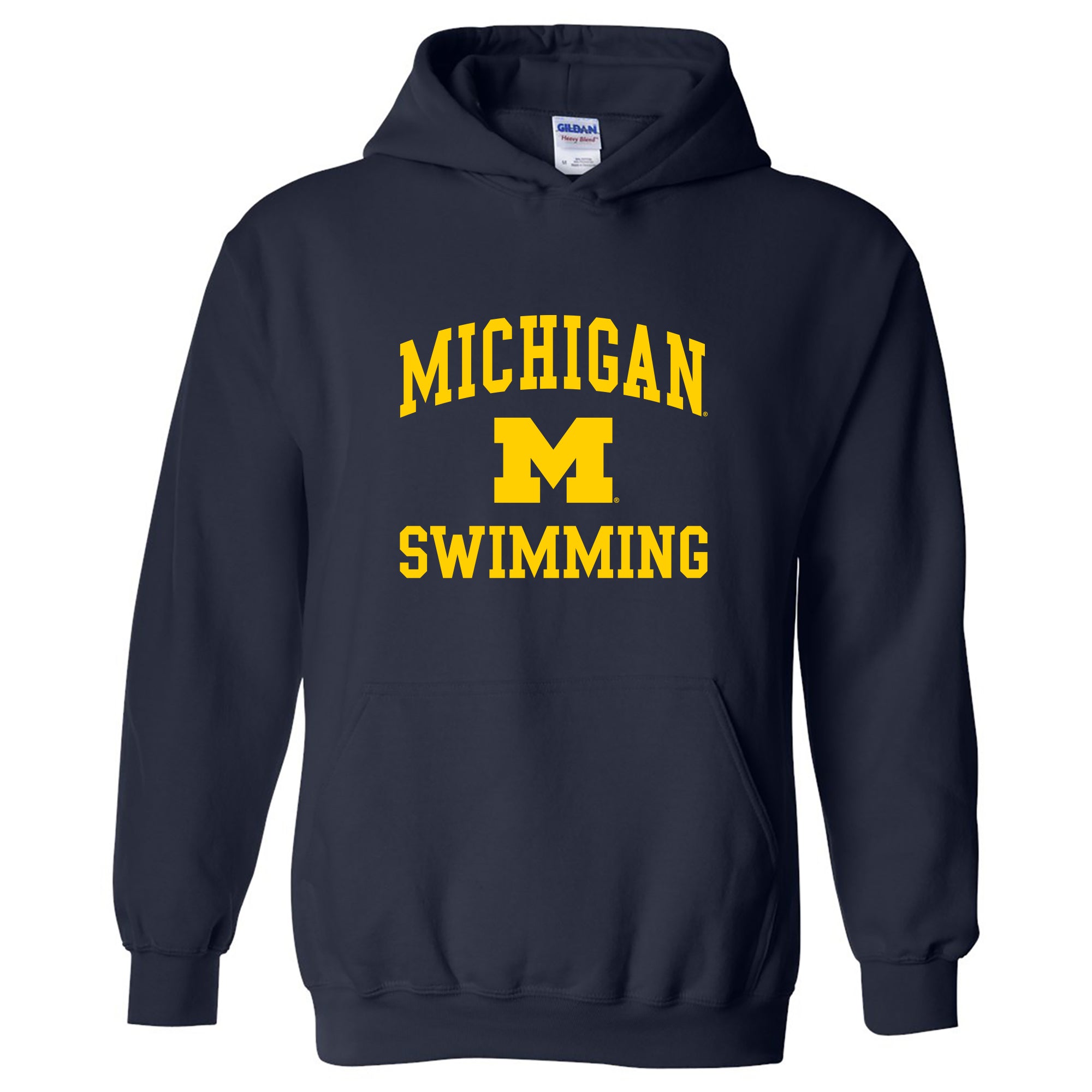 University of Michigan Wolverines Arch Logo Swimming Hoodie Navy