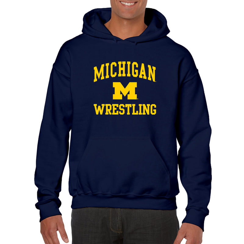 University of Michigan Wolverines Arch Logo Wrestling Hoodie - Navy