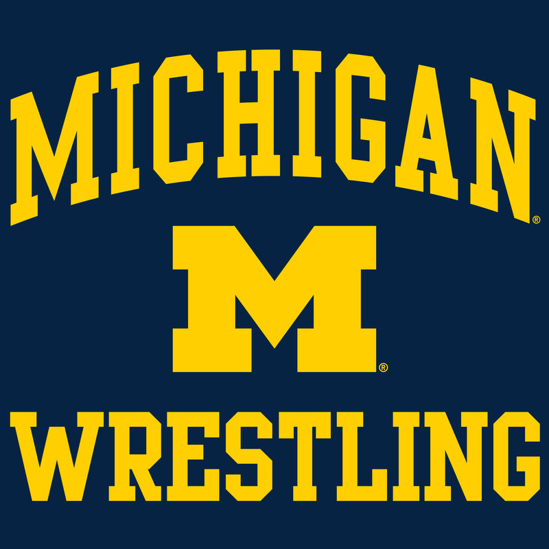 University of Michigan Wolverines Arch Logo Wrestling Hoodie - Navy