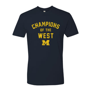 Champions of the West University of Michigan Basic Cotton Short Sleeve T Shirt - Midnight Navy