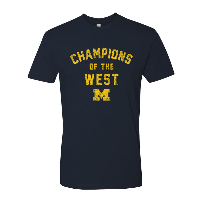 Champions of the West University of Michigan Basic Cotton Short Sleeve T Shirt - Midnight Navy