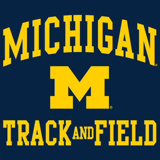 University of Michigan Wolverines Arch Logo Track & Field Long Sleeve - Navy