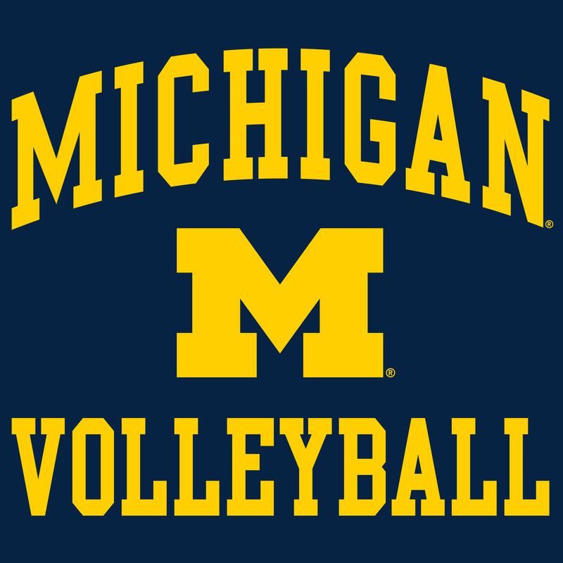 University of Michigan Wolverines Arch Logo Volleyball Hoodie - Navy