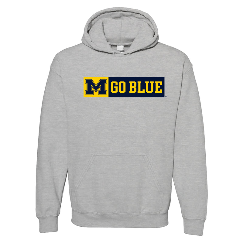 University of Michigan Wolverines Secondary Wordmark Go Blue Basic Cotton Hoodie - Sport Grey