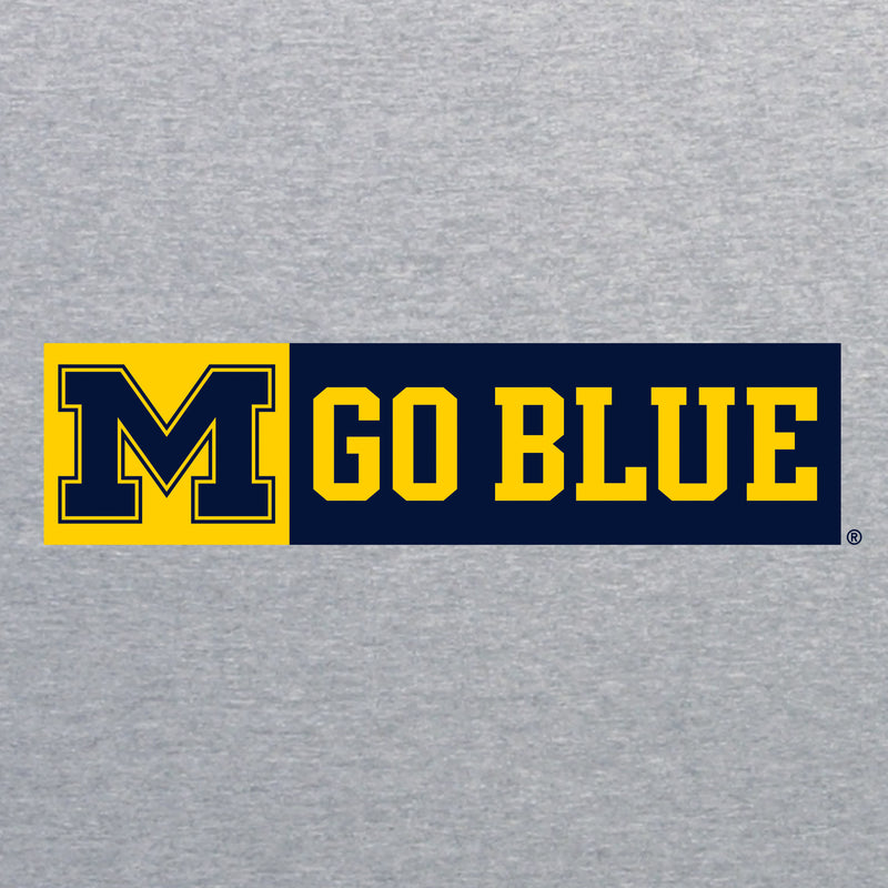 University of Michigan Wolverines Secondary Wordmark Go Blue Basic Cotton Hoodie - Sport Grey